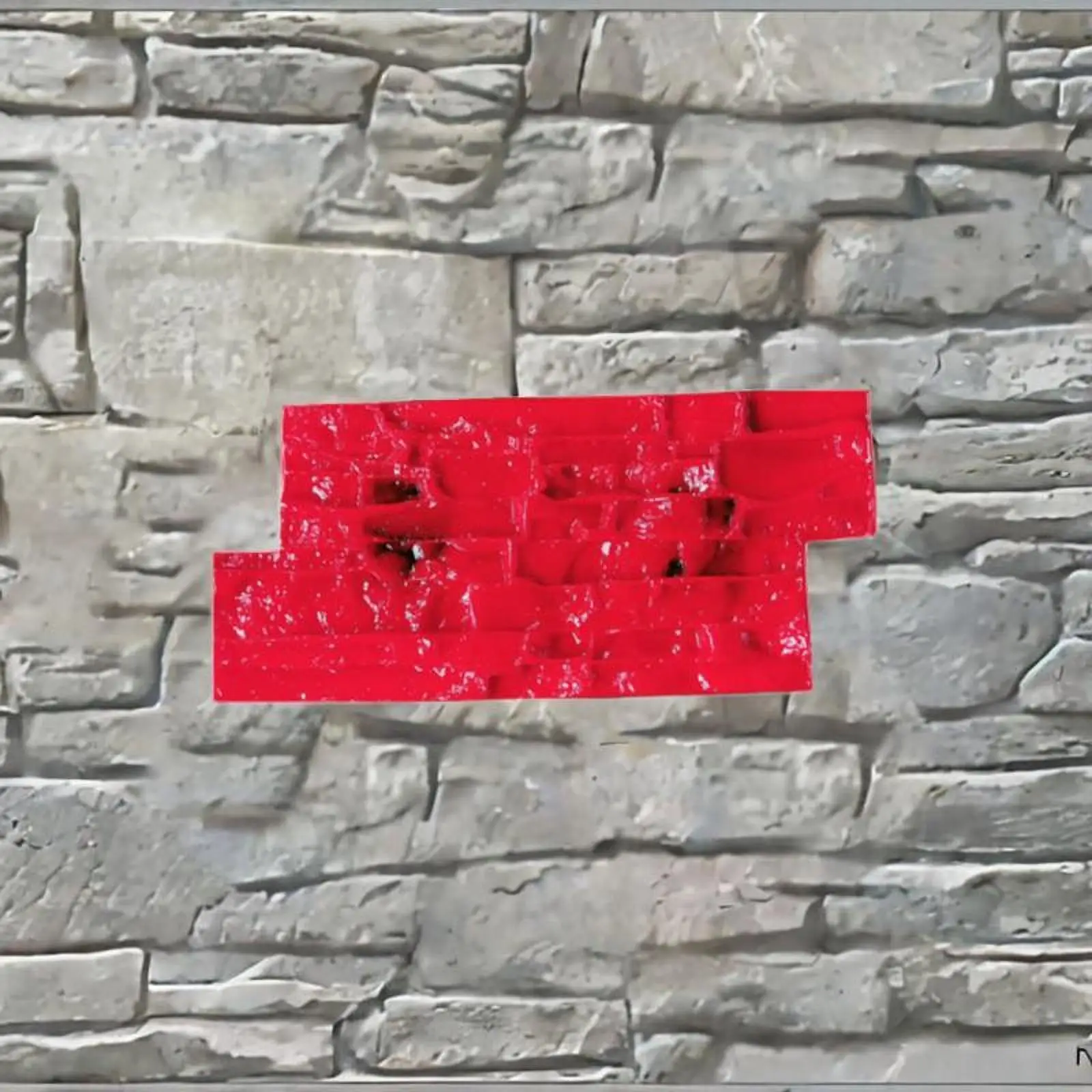 Concrete Texture Stamp Mat Realistic Stone Pattern Mold for Printed Cement Block Making and Home Decoration