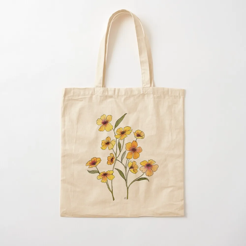 Yellow Anemones Botanical Illustration Tote Bag free delivery bags Gift bag