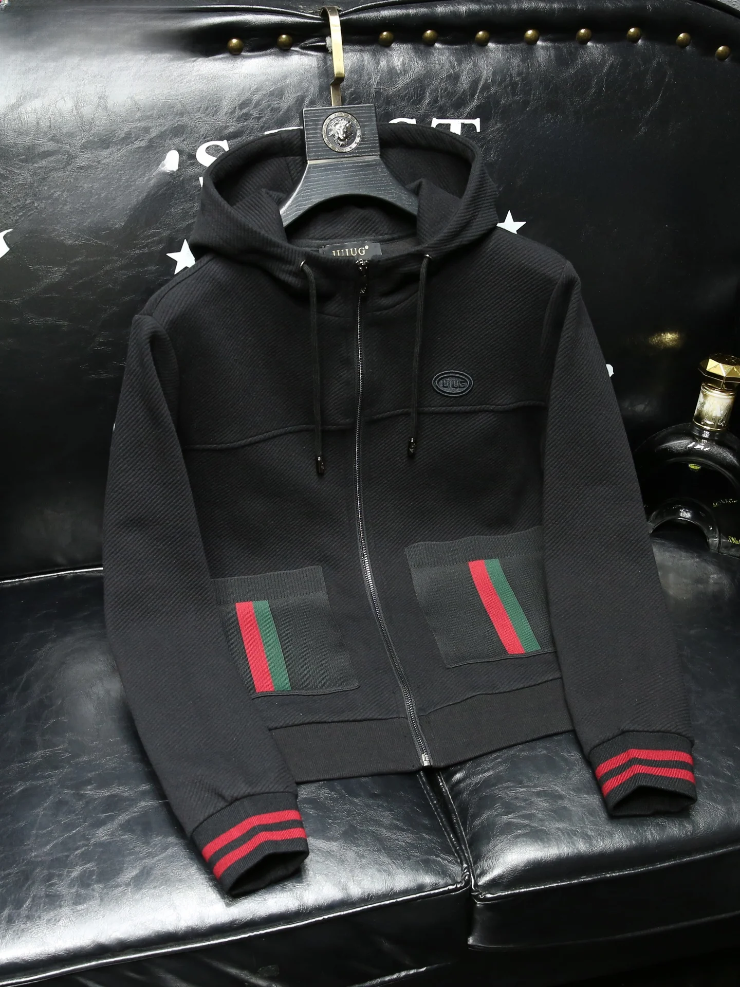 

Trendy Men's Hooded Jaet Slim Fit Long Sve Cotton Polyester Blend Breathable Zipper Closure Casual Outerwear