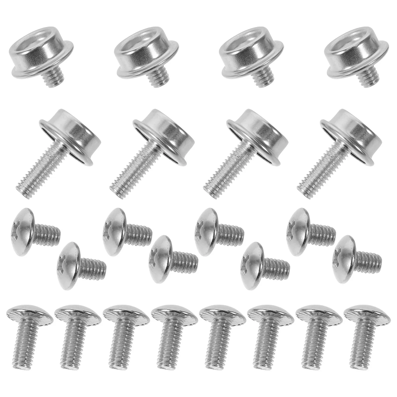 24Pcs Universal Hockey Replacement Screws Stainless Steel Face Mask Mounting Hardware Kit Football Facemask