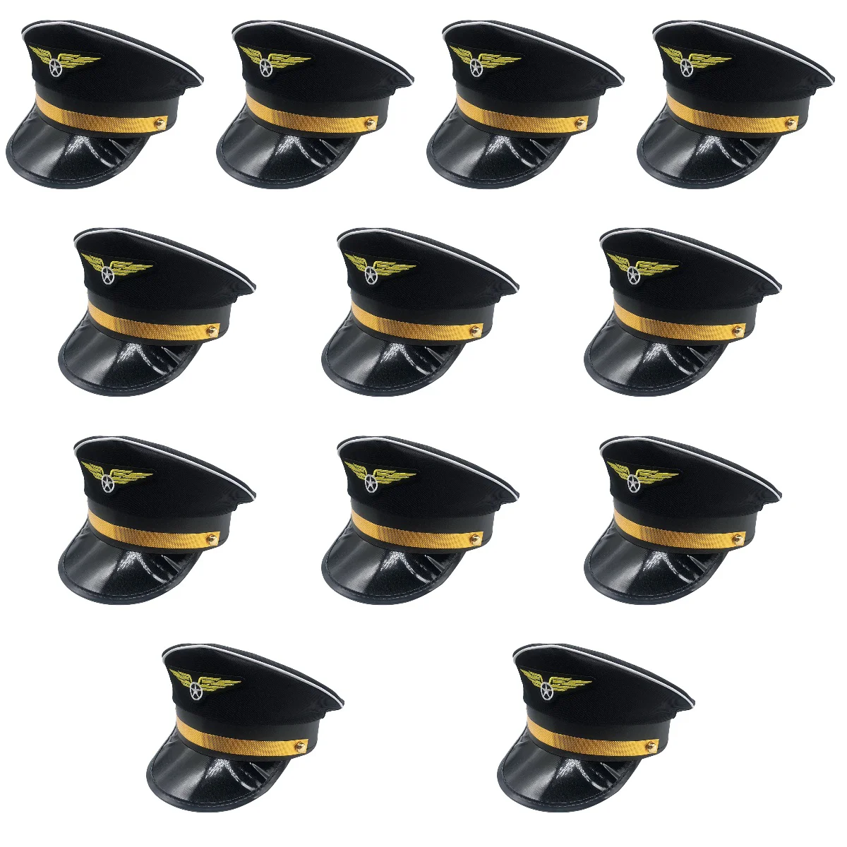 Children's Captain Hat Pilot Hats Adjustable Costume Men Adorable Cosplay Uniform Party Sailor