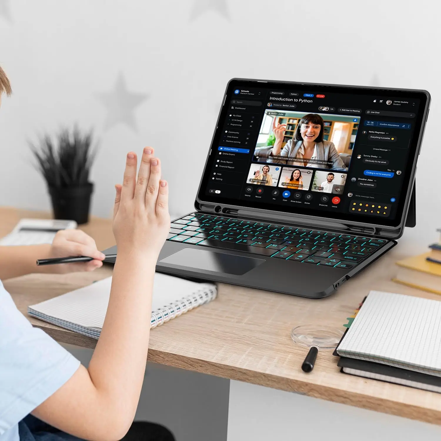 

Чехол Teclado с сенсорной панелью для Samsung Galaxy Tab S11, 11 дюймов, 2025 SM-X730 SM-X736B, съемный чехол с волшебной клавиатурой Bluetooth