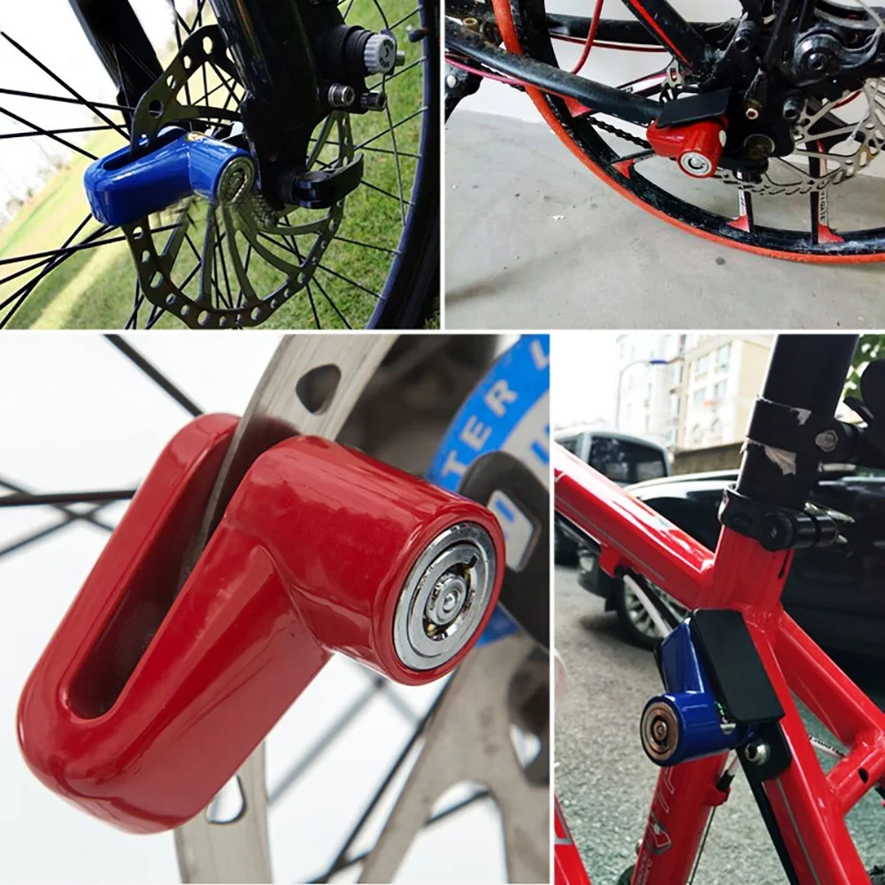 Motorcycle Disc Brake Lock Waterproof Anti-theft U-shaped Safety Lock With Bracket Keys For Bicycle Electric Bike