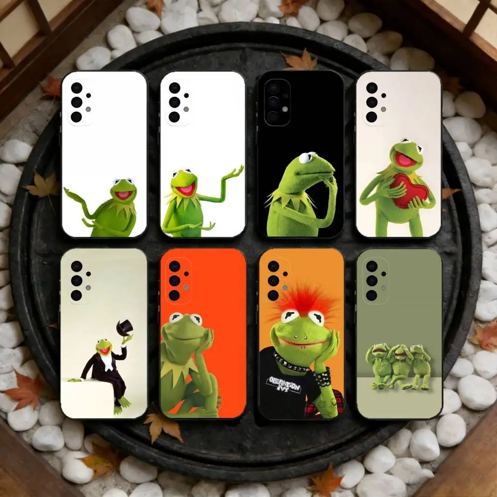 

K-Kermit the frog Phone Case For Samsung S25,S24,S23,S22,S21,S20,Ultra,Plus,FE Black Soft Cover