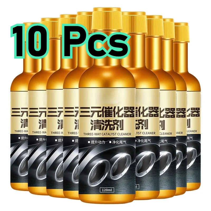Limpiadores de convertidor catalítico de coche, 10 Uds., para limpieza de motor de automóvil, aceleradores de 120ml, herramienta de agente de limpieza catalítico ternario de coche