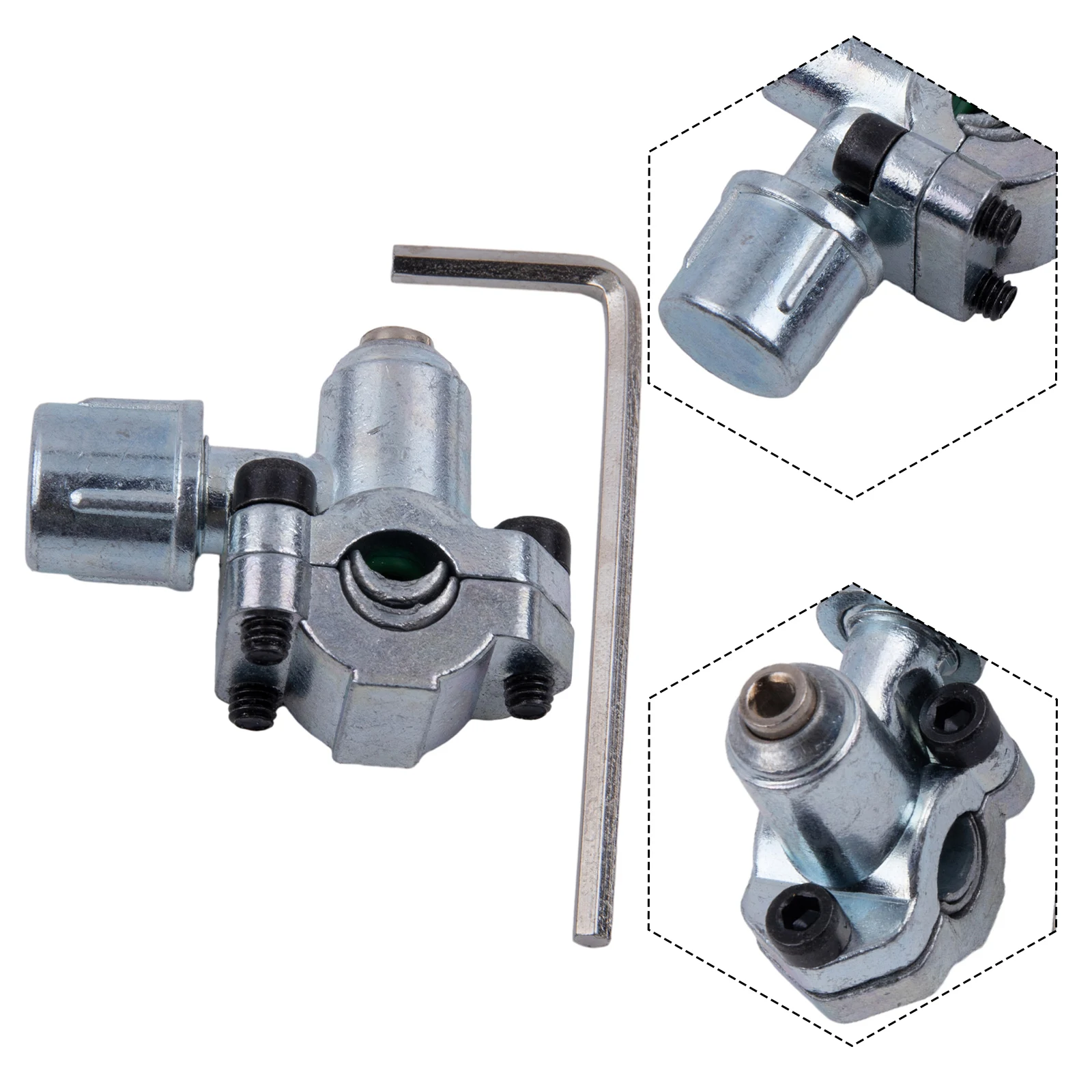 Home Repair Tools Line Tap Valve Puncture Valve Home Repair Tools Silver Color Zinc Alloy Material Convenient Installation