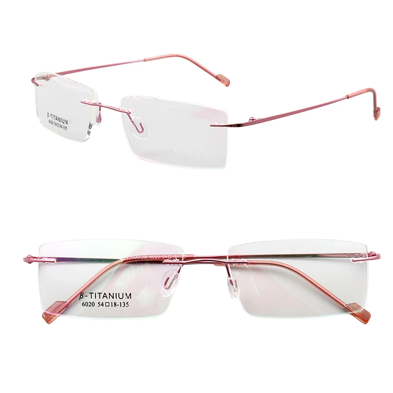 Anime Shimizu kiyoko Cosplay Glasses Pink Frameless Metal Eyeglasses Women Eyewear Halloween Carnival Party Accessories