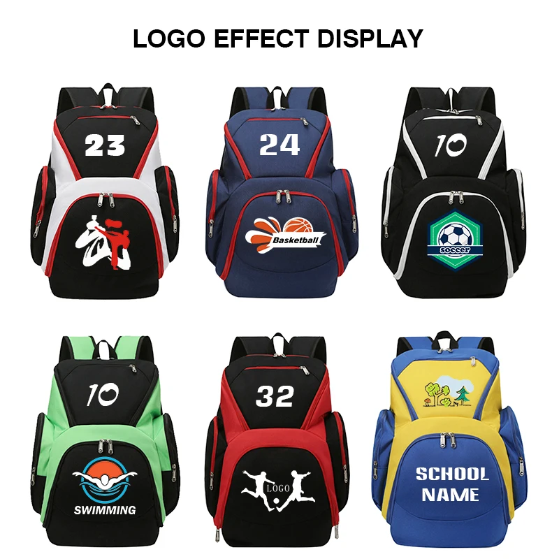 Mochila de baloncesto con logotipo personalizado, bolsa de entrenamiento de gran capacidad, personalización de personalidad, bolsa deportiva para