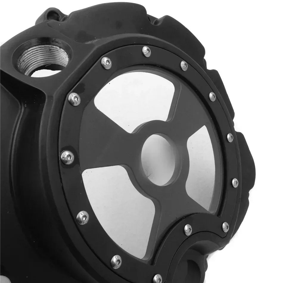 Aftermarket Motorcycle Parts for Kawasaki ZX14R ZZR1400 2006-2022 BLACK Right Engine Clutch Cover See Through