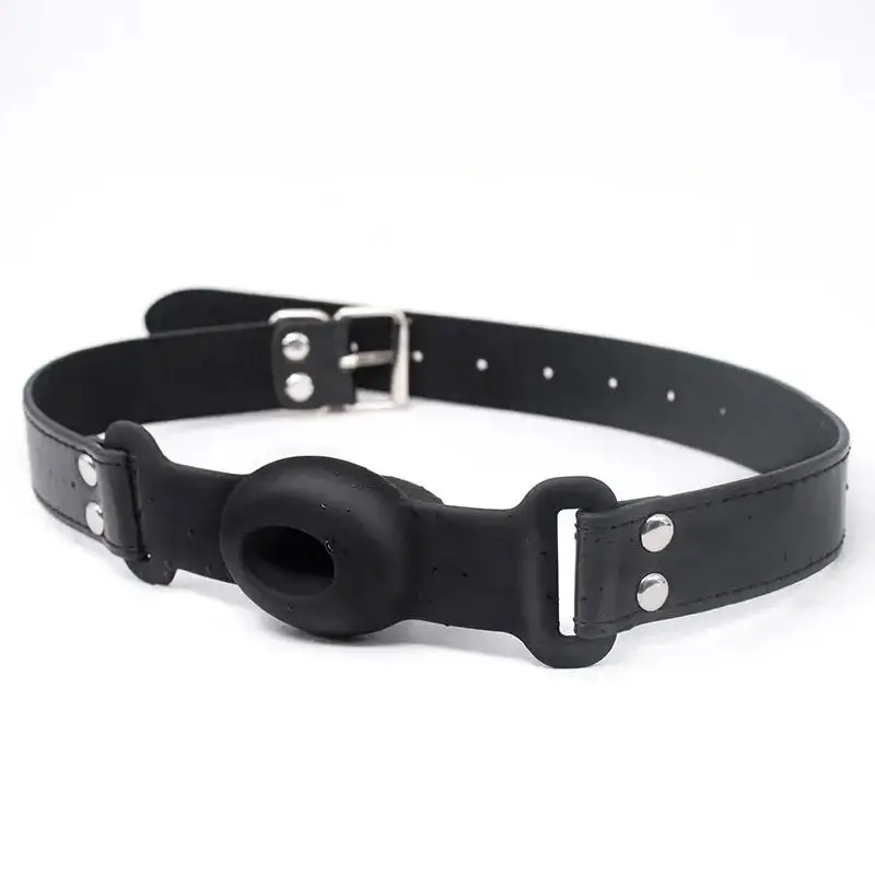 Neue Offene Mund Knebel Harness Oral Hohl Silikon Ball Knebel Mund Plug Erwachsene Zurückhaltung Bondage BD Sex Spielzeug Exotische Zubehör