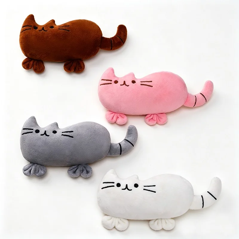 Pet Toy Plush with Built-in Cat Mint Cat Toy Cute Expression Cartoon Cat Shape Toy Chewable and Teething Pet Product