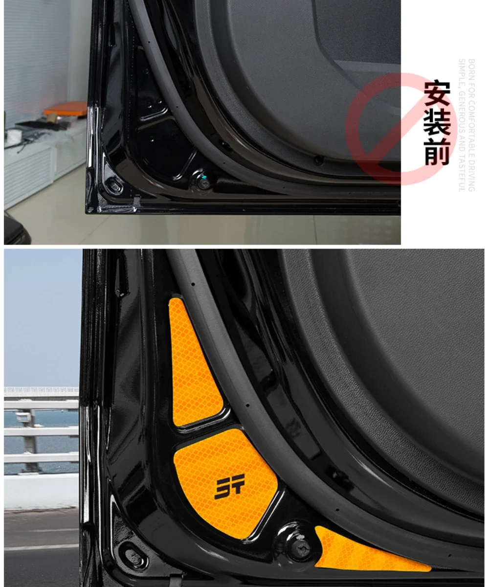 Jetour Traveler/Jetour T2 car reflective door warning stickers night anti-collision supplies modified Car Accessories