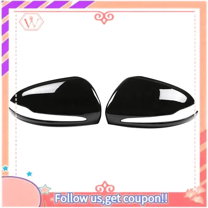 

Durable 1Pair Rearview Mirror Cover Trim For Mercedes Benz C S E GLC Class W205 W222 W213 X253 16-23 Side Wing Mirror Shell LHD