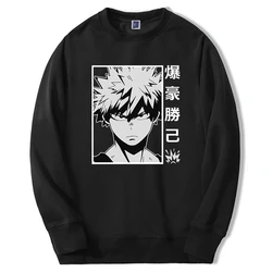 My Hero Academia Hoodie Sweatshirts For Men Mangas Anime Bakugou Deku Graphic Pullover Long Sleeve Round Neck New Moletom Hoody