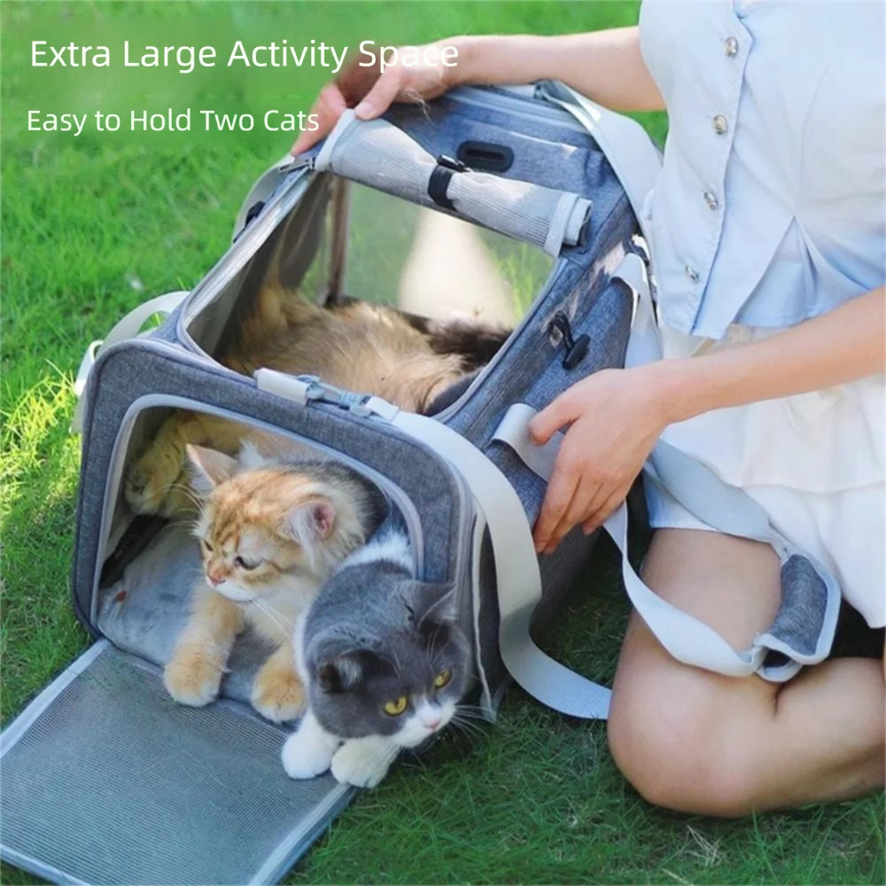 

Safety Oxford Cat Carrier Handbag Large Capacity Waterproof Cat Transport Bag Portable Breathable Pet Carrying Bag Travel