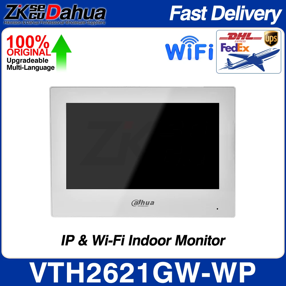 Dahua Original KTW02 Wi-Fi IP Video Intercom Kit include Villa Door Station VTO2311R-WP & Indoor Monitor VTH2621G-WP