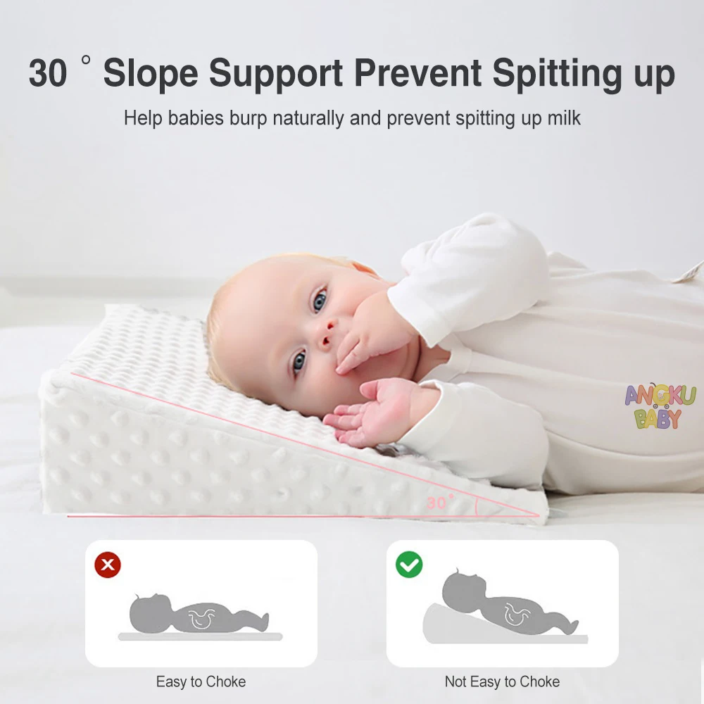 30 °   Almohada de lactancia para bebés, almohada ergonómica lavable para bebés para recién nacidos, almohada de lactancia científica antisaliva durante 0-36 meses
