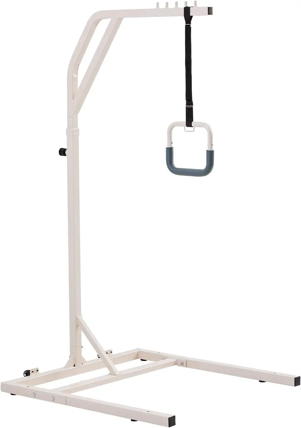 

Bed Trapeze Bar with Height Adjustment and Wheels for Mobility Assistance, 300LBS Capacity for Elderly and Disabled, Ideal for