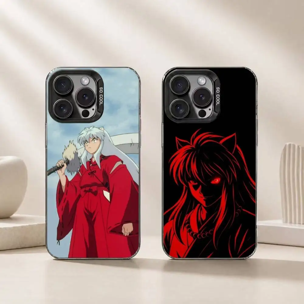 

Anime I-Inuyasha Phone Case For iPhone 17,16,15,14,13,12,11 Plus,Pro Max,XS,Colored Silver Plated Inside Cover