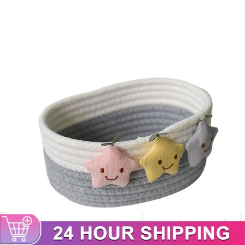 

Cartoon Animals Hand Woven Storage Basket Kids Toys Desktop Organizer Sundries Storage Box Laundry Baskets storage box