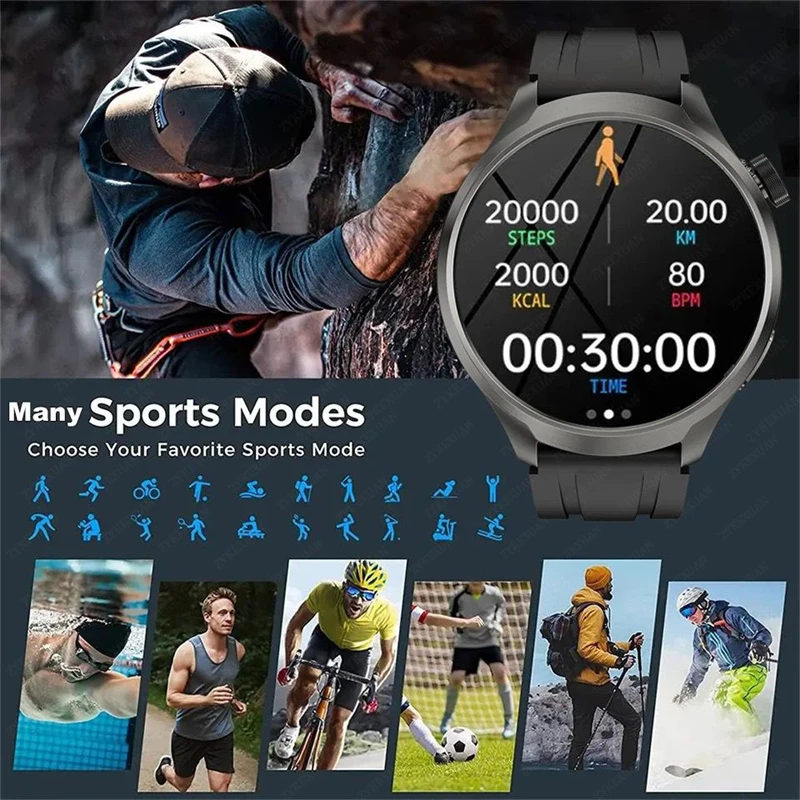 For HUAWEI Outdoor Sports Smart Watch Men 1.85Inch AMOLED Screen NFC GPS Compass Heart rate Waterproof Bluetooth Call SmartWatch