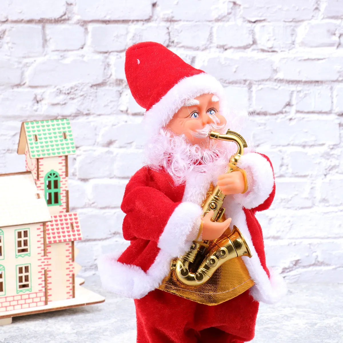 

Electric Stepping Santa Claus Holiday Decoration Singing Dancing Musical Moving Christmas Figure for Living Room Dining Room 1
