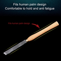 8PCS Woodworking Turning Tool Handheld High Speed Steel Lathe Carving Chisel Set with Wooden Handle