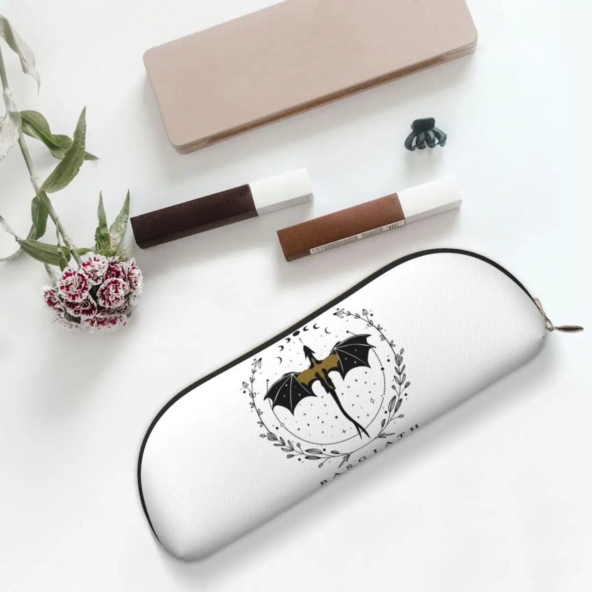 Basgiath War College مقلمة حامل أقلام تخزين لوازم القرطاسية سعة كبيرة صندوق القلم حقيبة أقلام رصاص للبنين بنات مدرسة