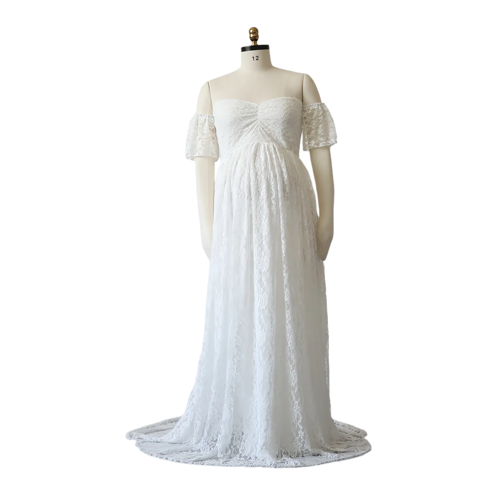 Vestidos de encaje para sesión de fotos de maternidad, vestido de noche para mujeres embarazadas, traje de fiesta de revelación de género, Baby Shower, fotografía de embarazo