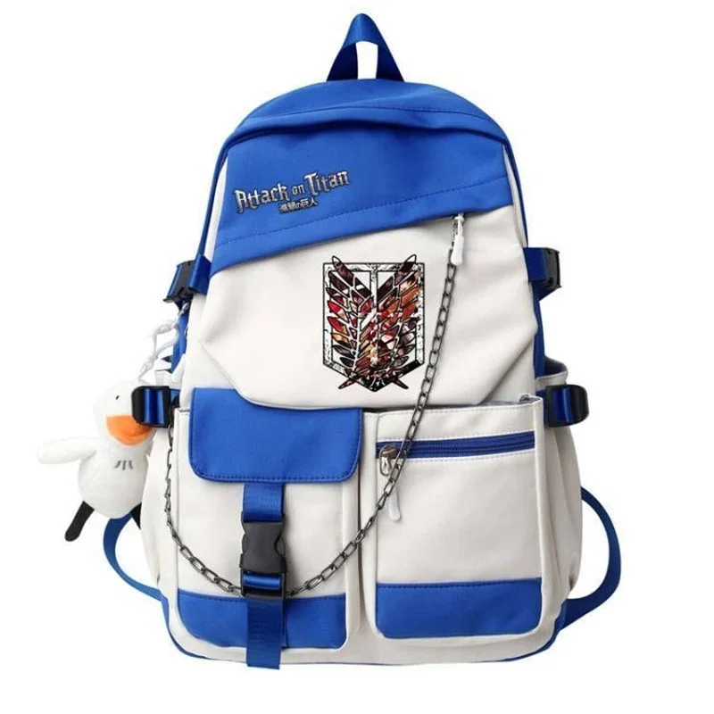 

32×45×14cm Black Blue Green Orange Purple, Attack On Titan, Shingeki no kyojin, Kids School Bags, Anime Backpacks Girls Boys