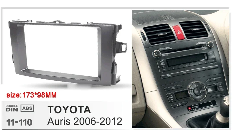 

Fascia Fitting для Toyota Auris Corolla 2011 года, 2DIN, автомобильная радиосистема, комплект аудиопанели, черный цвет, фасция, материал ABS