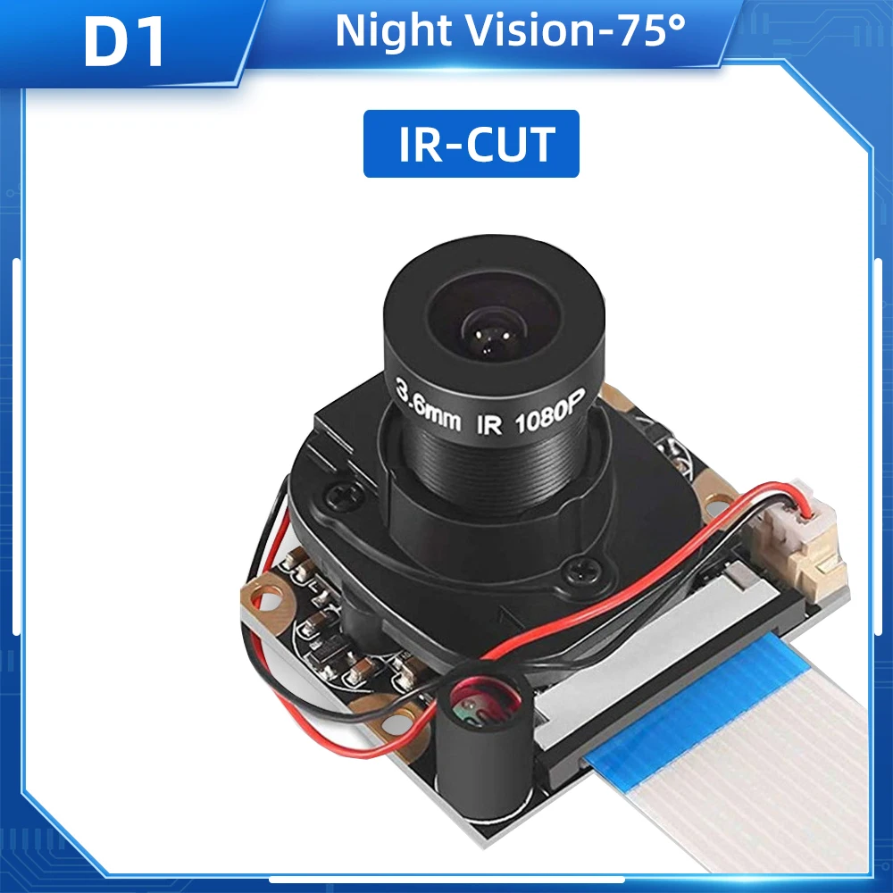 Raspberry Pi 4 Kamera 5 MP Nachtsicht 1080P Optionale Weitwinkel-Fisheye-IR-CUT-Kamera FF AF für Raspberry Pi 4B 3B+ 3B Zero