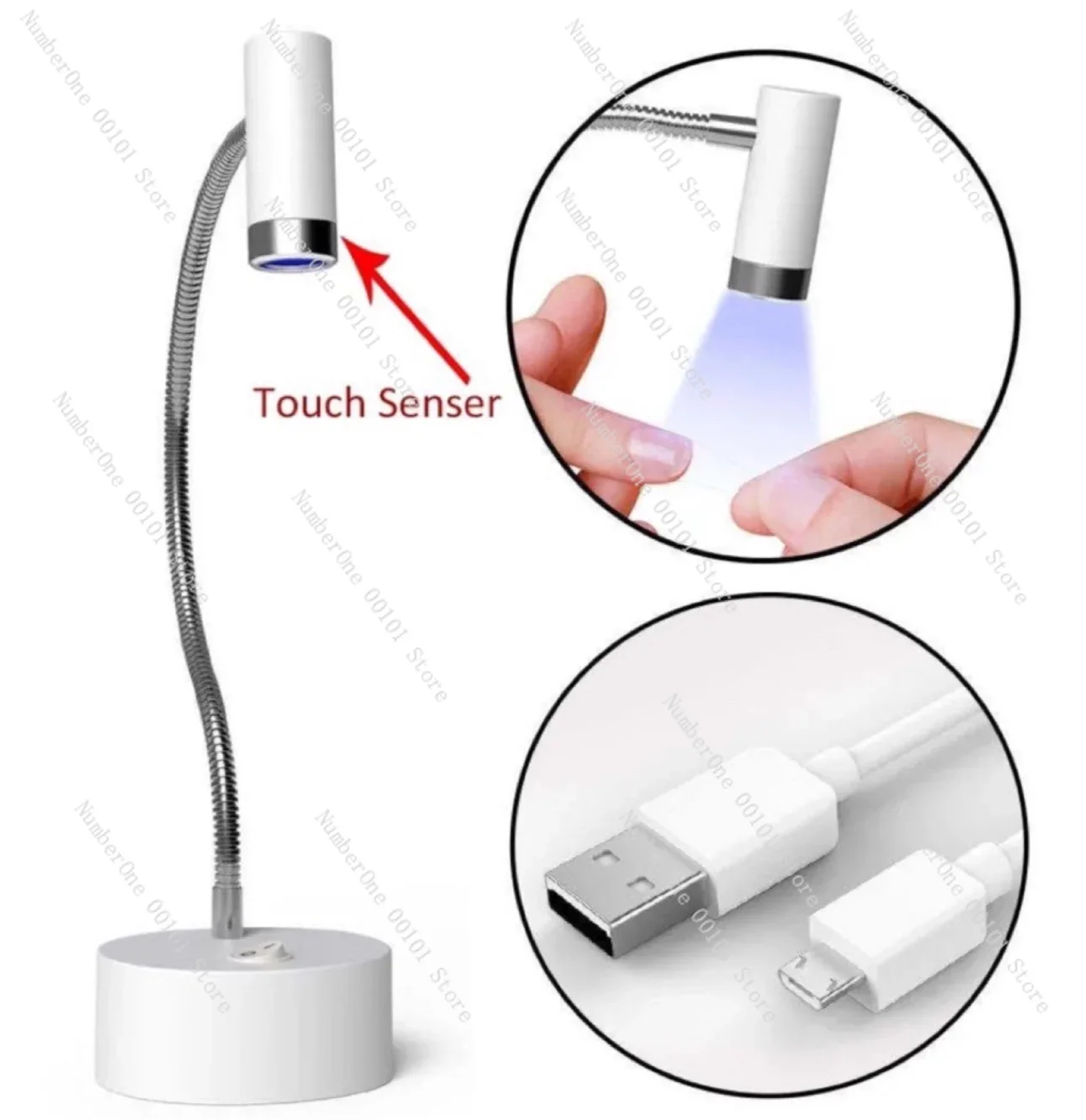 

Touch portable 360-degree rotating LED UV phototherapy light, handheld nail black technology phototherapy light