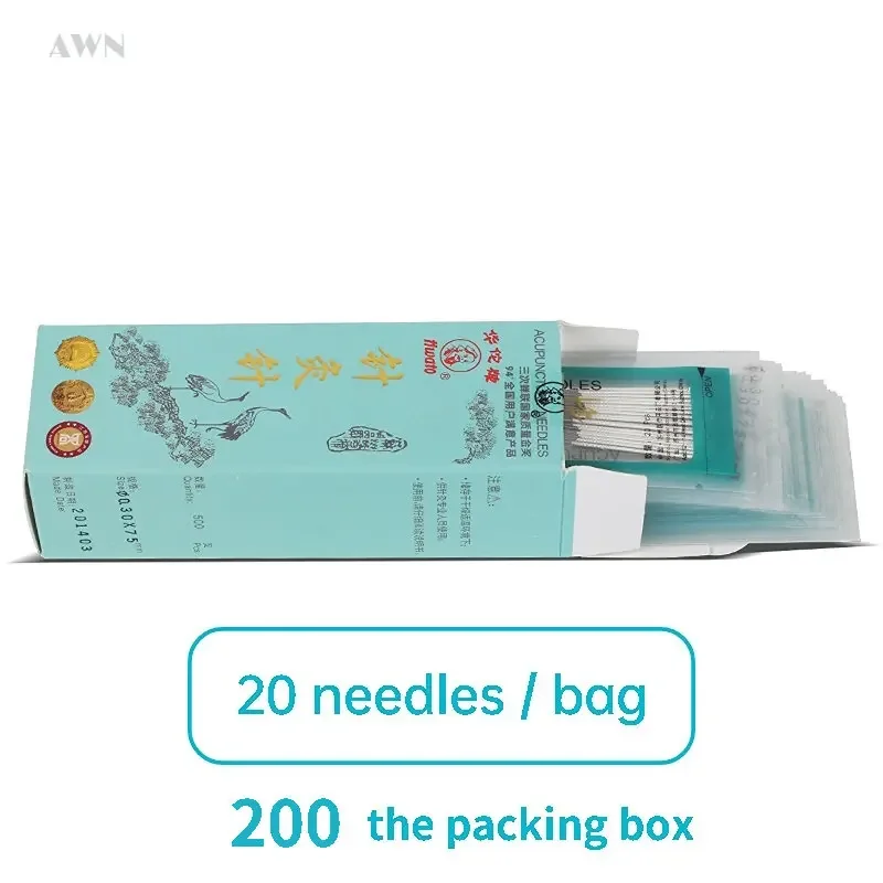 200Pcs/Box Silver Plated Handle Acupuncture Needles Hwato Non Single-use Sterilization Repeated Use Health Care