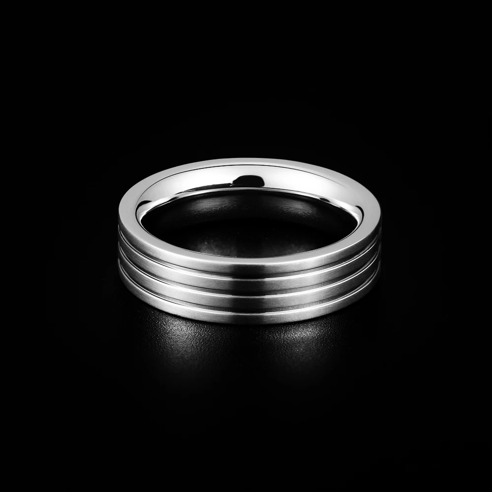 KULUZE 100% Titanium Circle Ring Luxury Shiny Love Ring Men Woman Jewelry Lovers gift Fashion Brands Smooth Glossy titanium ring