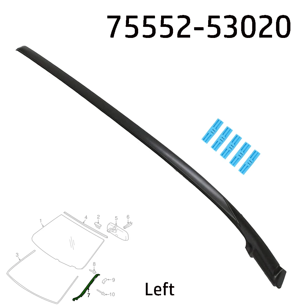 

1x Left Windshield Pillar Molding W/CLIPS Fits For LEXUS IS F 2008-2014/ IS250 IS350 2006-2013 #7555253020/ 75545-53011 Plastic