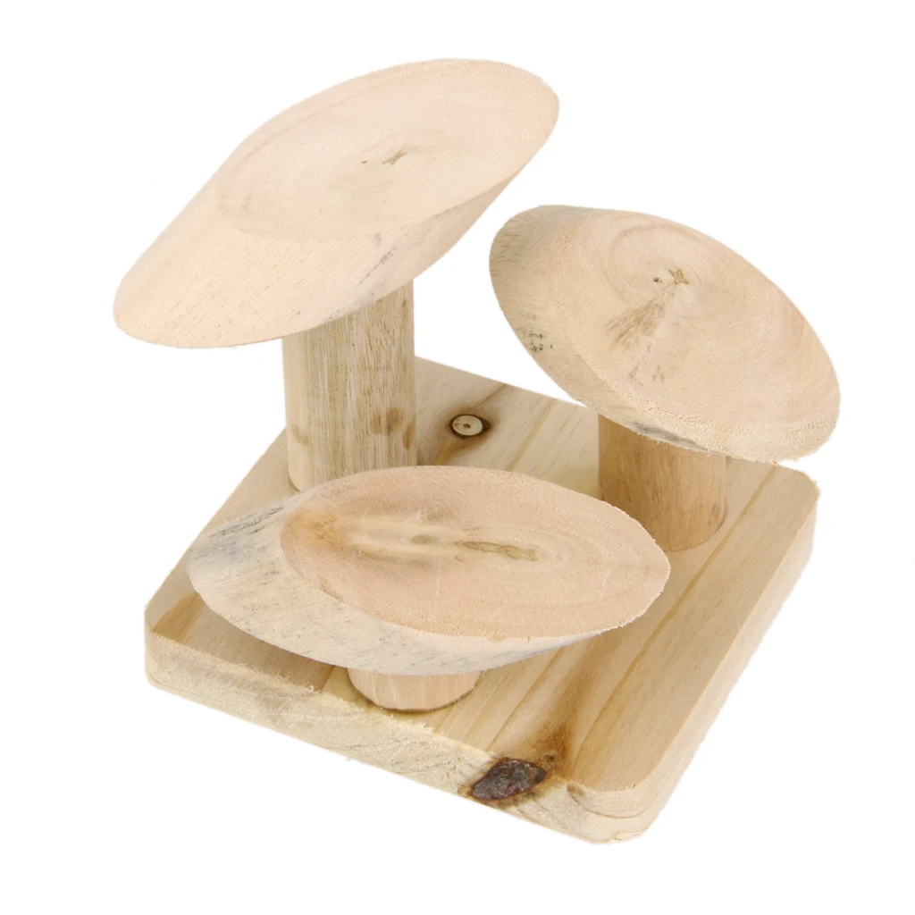 Mainan Platform Mainan Berdiri Tangga Jamur Kayu Alami untuk