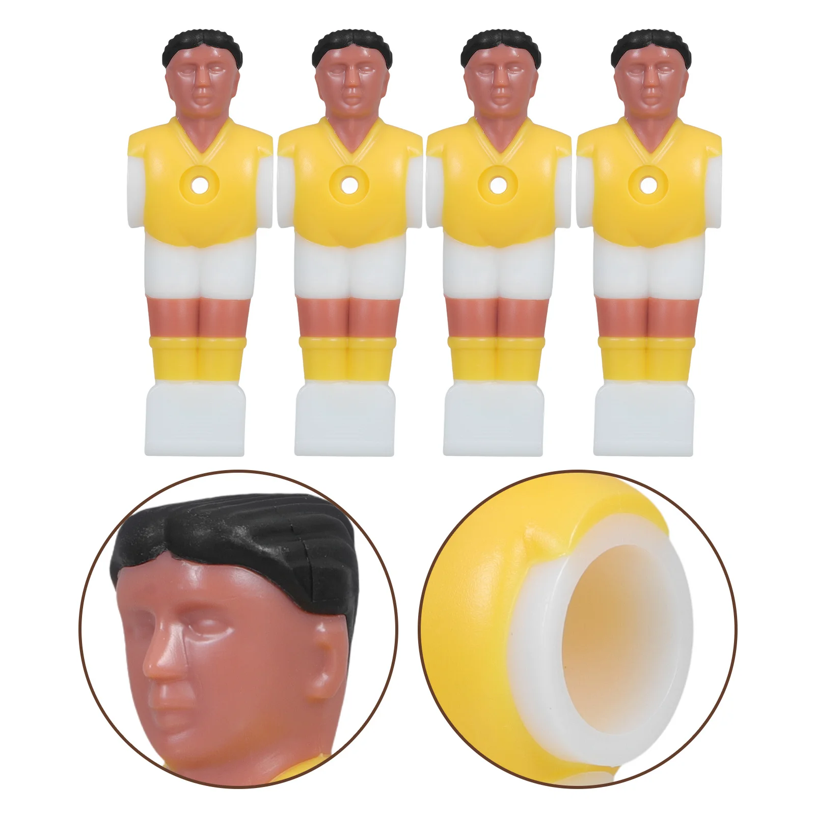 Figuras de acción de futbolín, piezas de repuesto para jugadores de fútbol de mesa de plástico duradero, accesorios para máquinas de futbolín estándar, 11 Uds.