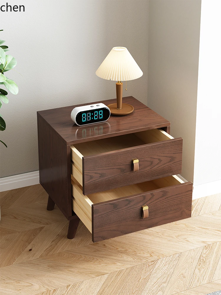 YFY all solid wood bedside table household bedroom bedside shelf ash wood small creative storage cabinet