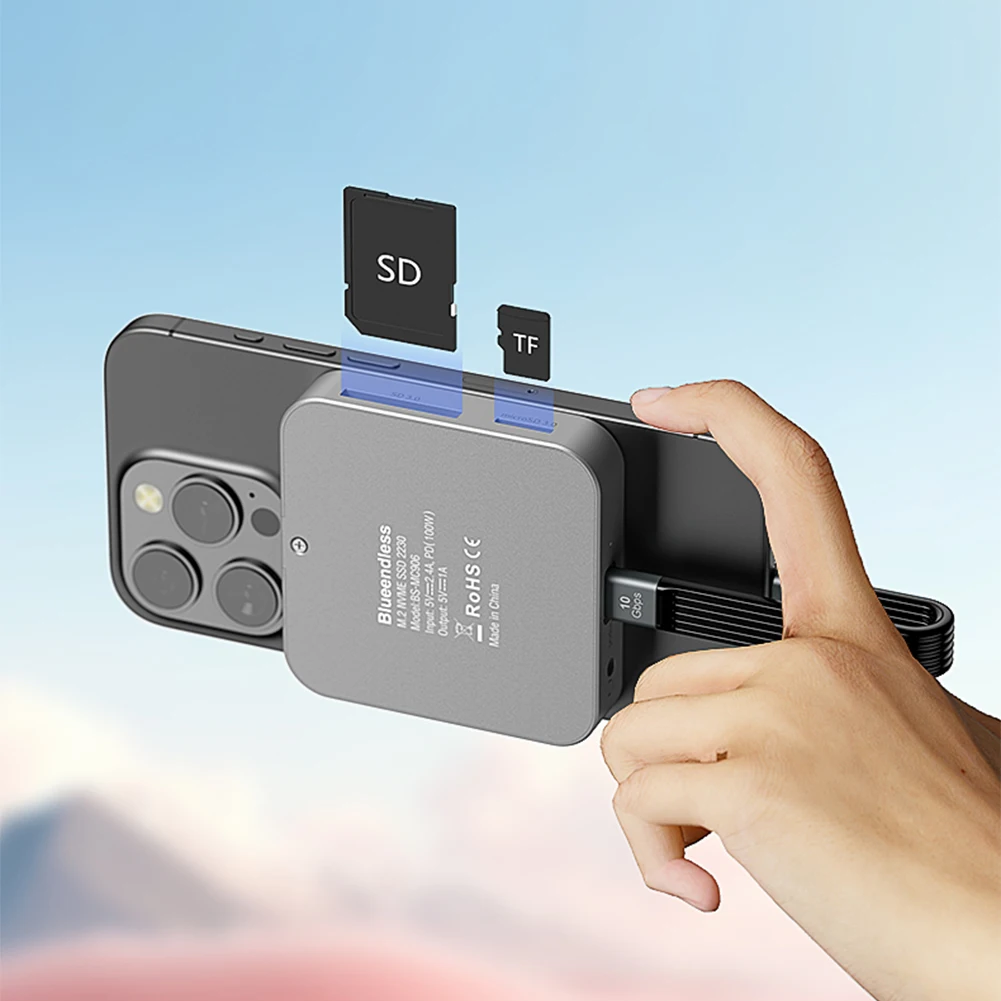 8 in 1 USB C Hub พร้อม M.2 SSD Docking Station แล็ปท็อป 10Gbps PD100W 4K 60Hz HDMI-สําหรับ M.2 NVMe และ SATA SSD