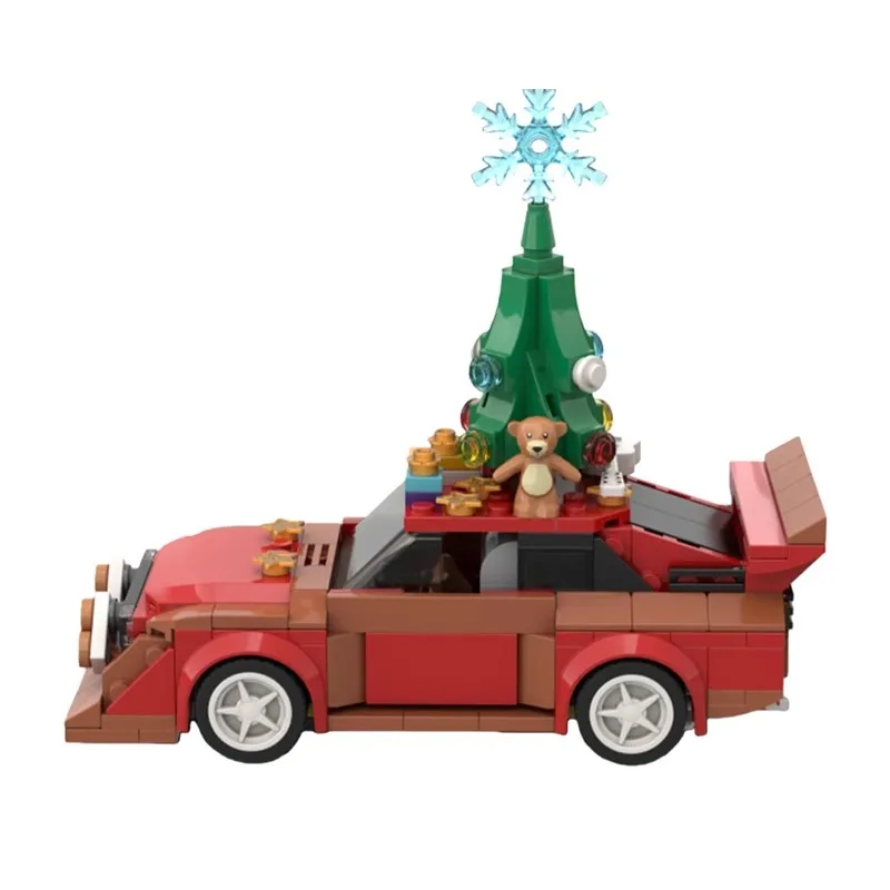 Bricklink MOC سيارة تقنية 76897 1985 عيد الميلاد Audied Sport Quattro S1 سرعة المركبات مجموعات ألعاب مكعبات البناء هدية الكريسماس #5