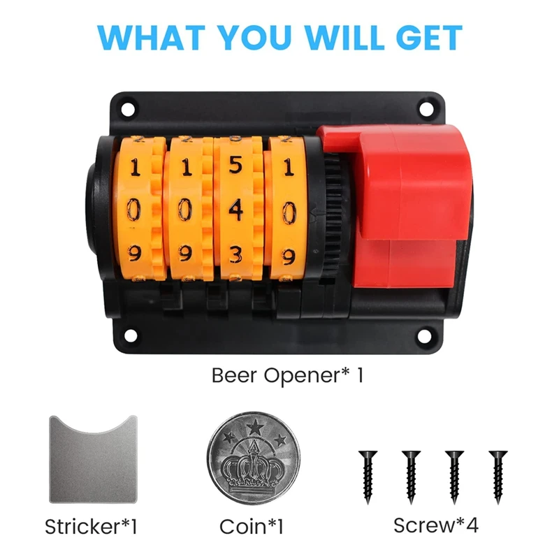 Bottle Opener Wall Mounted Beer Counter Bottle Opener With Precise Numbers, Manual Beer Can Opener For Kitchen Wall Bar