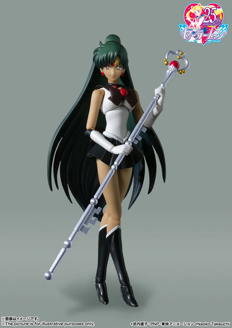 Original Bandai S.h.figuarts Sailor Pluto Sailor Moon R Saturn S Color Edition Anime Action Collection Figures Model Toys Gifts