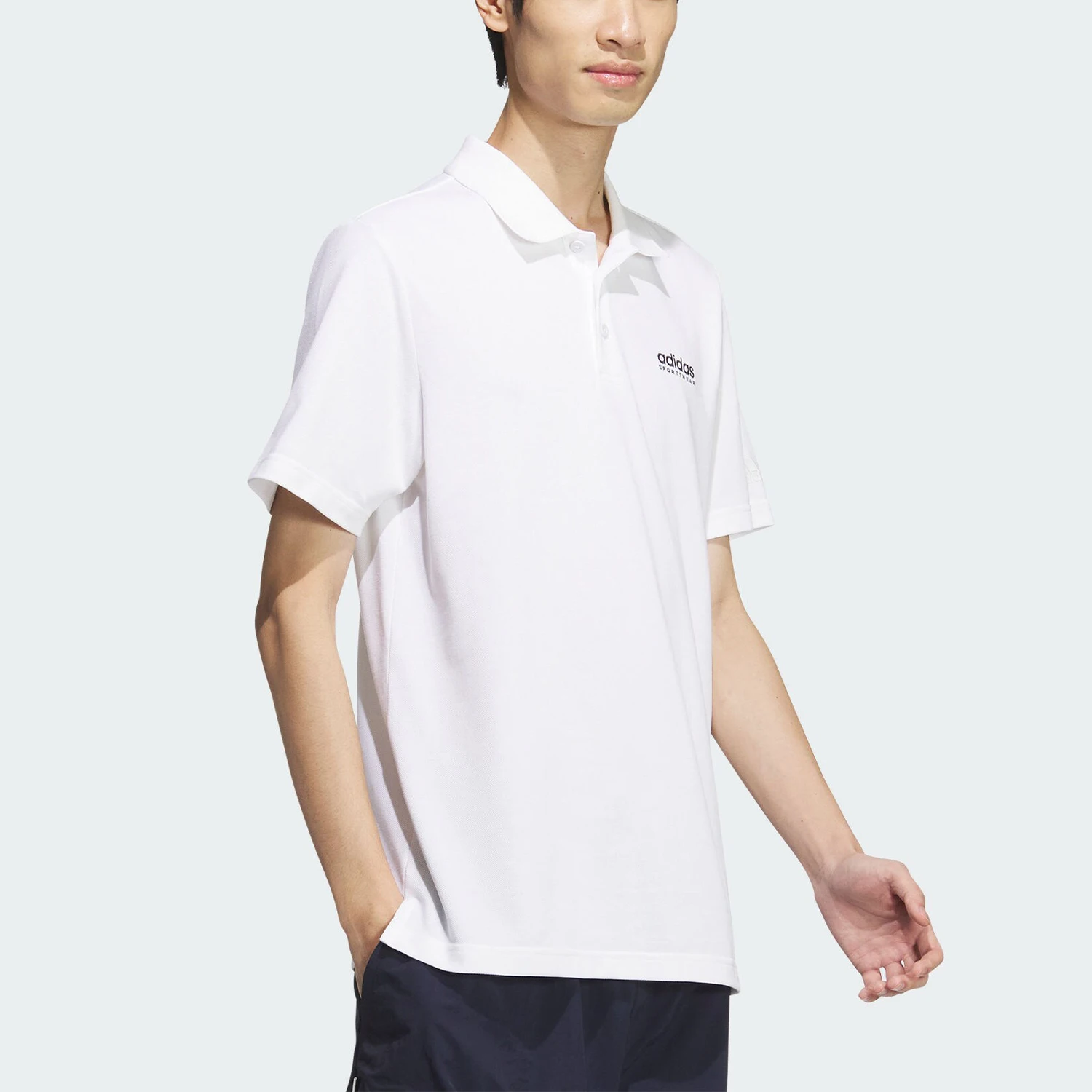 Adidas genuine V SOLID POLO men's sports and leisure POLO shirt JI9056