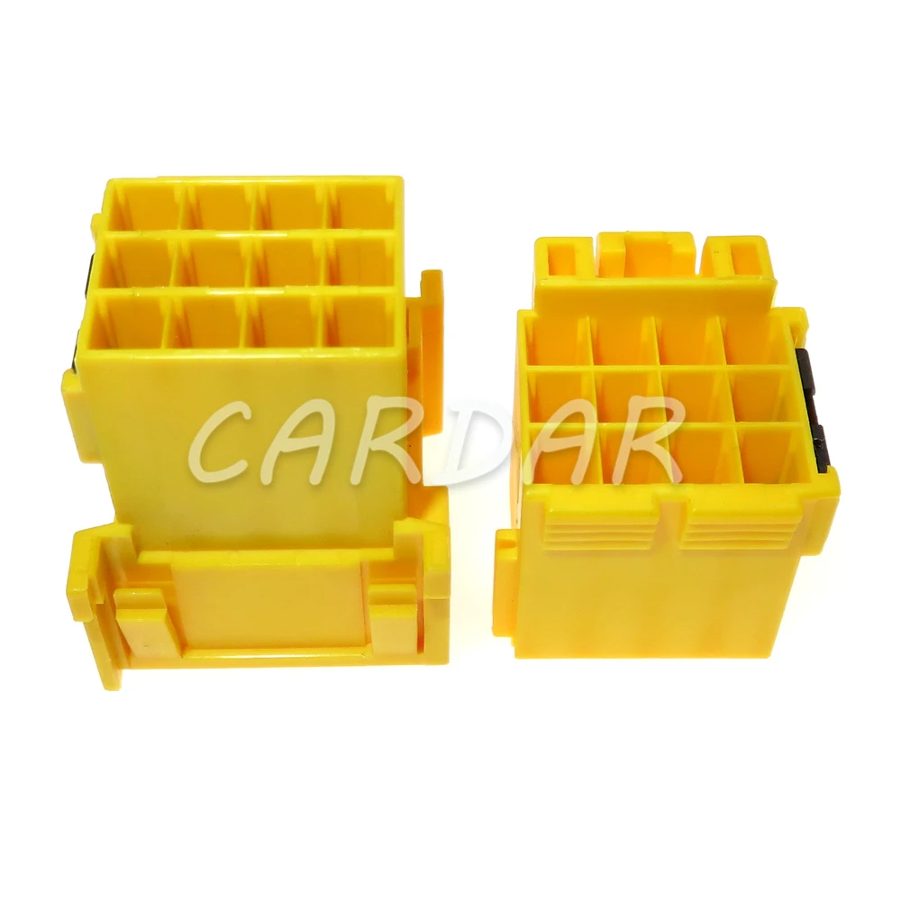 1 Set 12 Pin 3.5 Series Yellow Auto Electric Cable Unsealed Socket Plug AC Assembly With Terminal 1-967622-6 1-967627-6