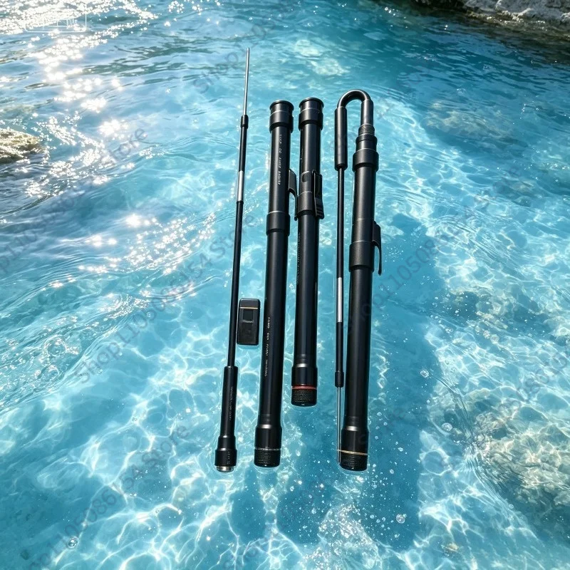 Upgraded shark prevention device, portable outdoor diving rod waterproof integrated rod, probe rod