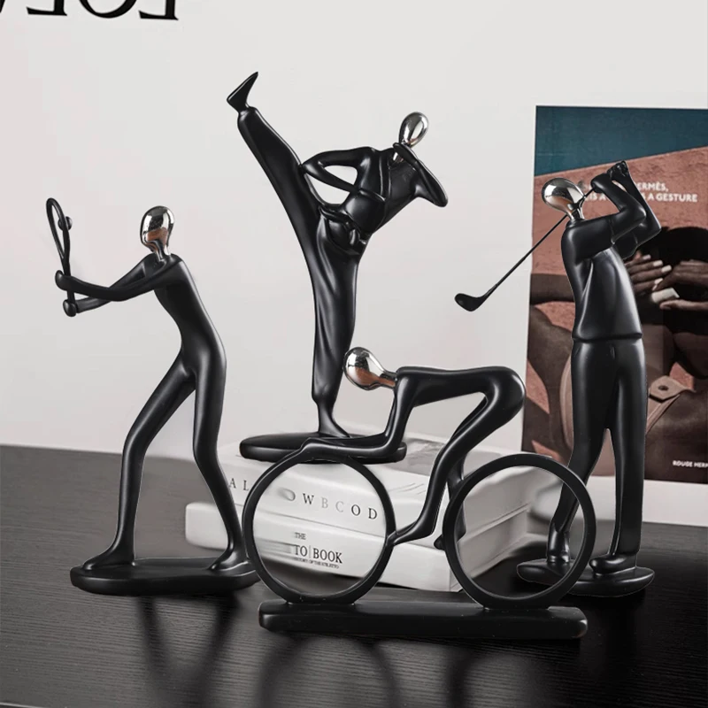 شخصية رياضية إبداعية لسطح المكتب وخزانة مشروبات لغرفة المعيشة وديكور خزانة عرض المكتب