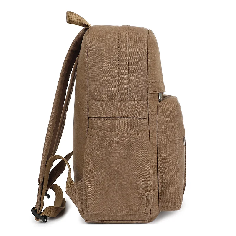 حقيبة ظهر رجالية من القماش مقاومة للاهتراء، سعة كبيرة 15.6 بوصة لتخزين الكمبيوتر، حقيبة ظهر نسائية محمولة متعددة الجيوب للسفر