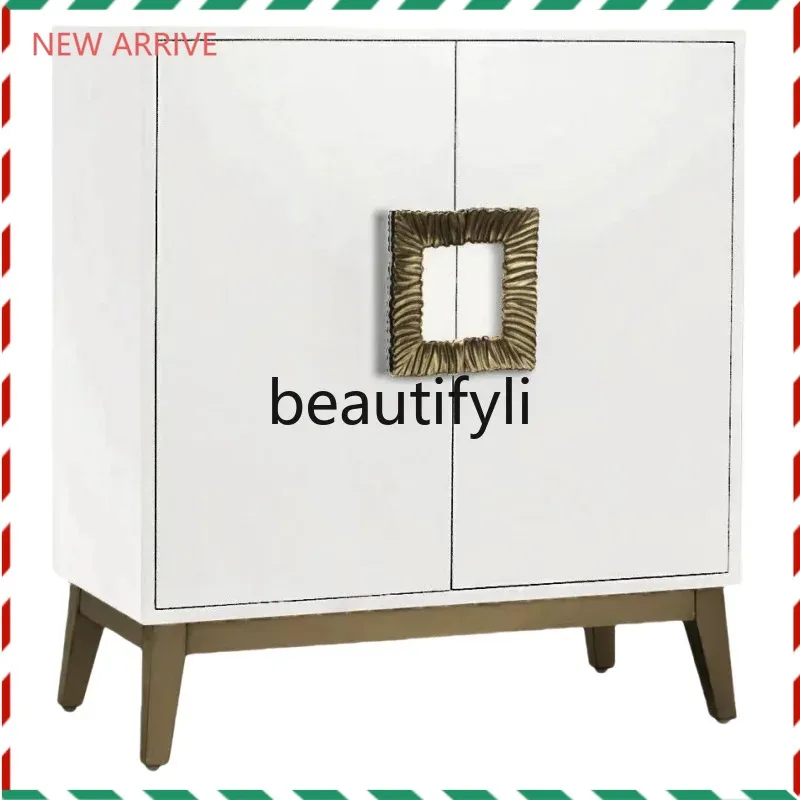 

D2520 Entry Entrance Shoe Cabinet American Light Luxury Simple Modern Nordic Edge Cabinet Entrance Cabinet