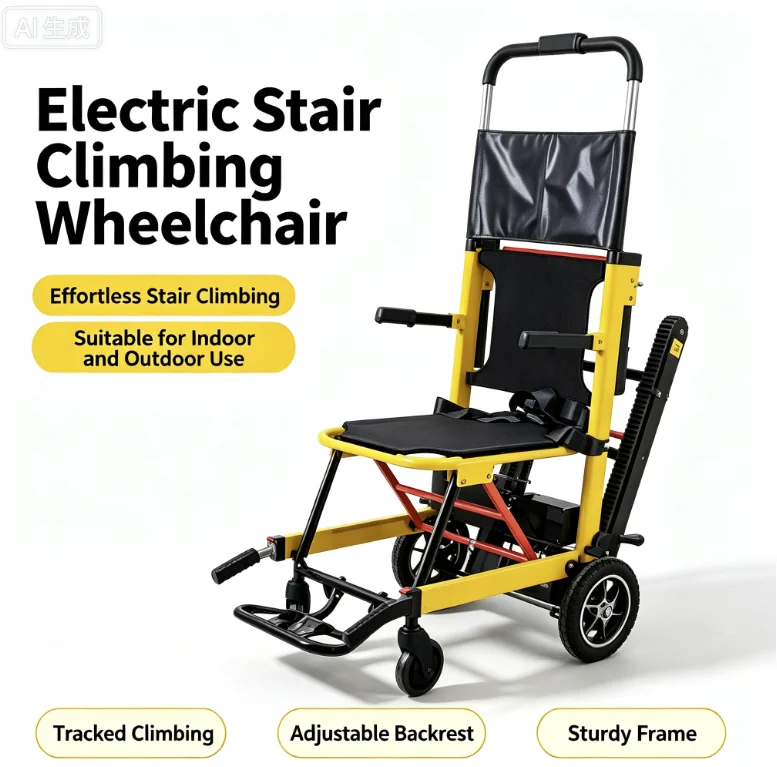 Electric Stair Climbing Wheelchair Portable Crawler Type Foldable Lightweight Stair Climber for Elderly Stair Up & Down